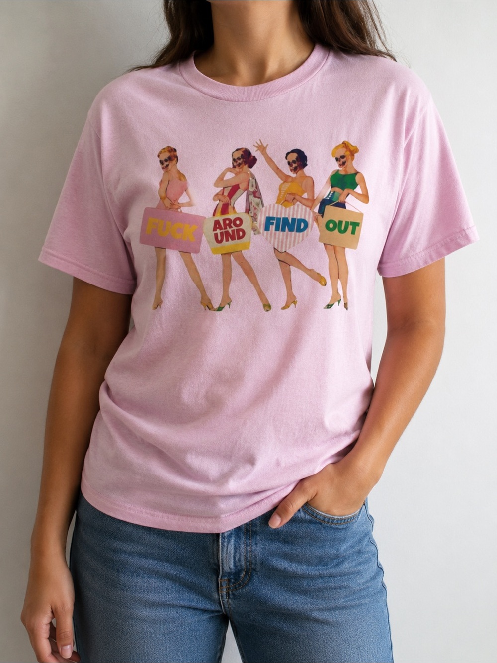 Gildan 5000 Pink Crewneck Cotton Tee Vintage Size L